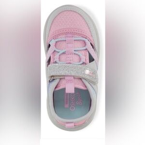 Oshkosh Toddler Girl’s Durable Playground Sandal Sparkly Pink & Gray Brand New